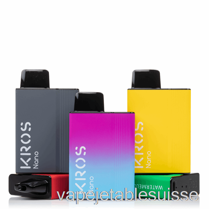 Vape Suisse Kros Nano 5000 Jetable Fraise Pomme Pastèque